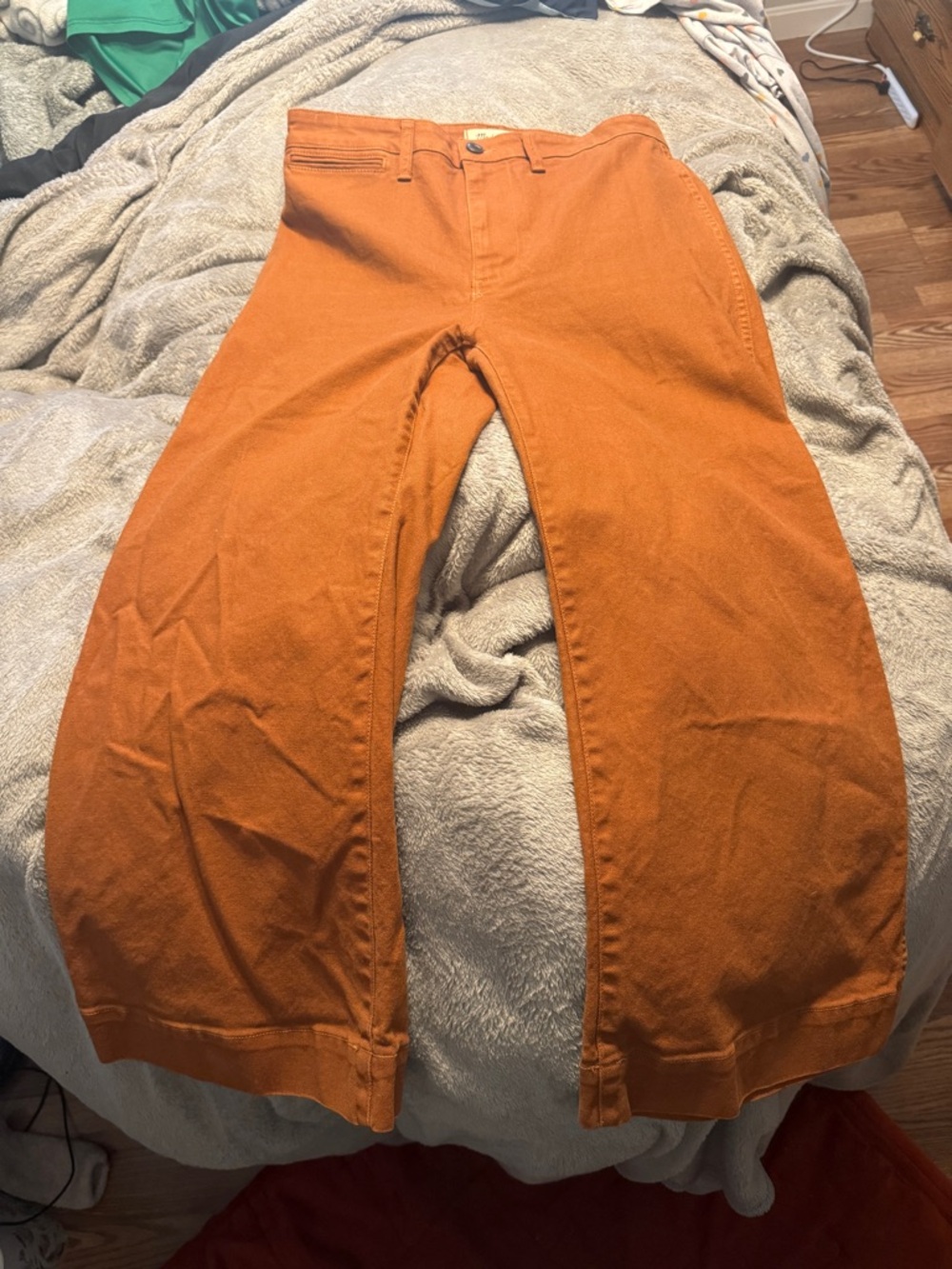 Madewell Wide-Leg Pants in Burnt Orange